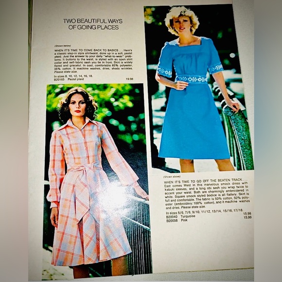 Avon Family Fashions 70’s Vintage Sz14 (photos measurements) Plaid Shirtdress - Picture 10 of 10